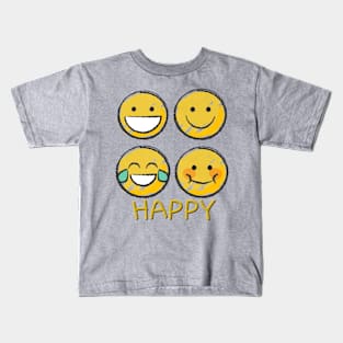 Happy Emojis Kids T-Shirt